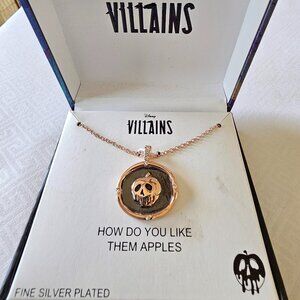 Disney Villains Snow White Poisoned Apple Necklace Rose Gold Tone